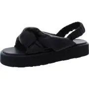 Miu Miu Womens Leather Knot-Front Open Toe Slingback Sandals Shoes BHFO 3901