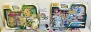 Pokemon Leafeon, Glaceon VStar Set + Matching Pins & Plush Keychains New!