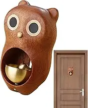 Wooden Door Chime - Shopkeepers Bell | Decorative Home Bells Owl Doorbell Ornament for Outdoor Garage Classroom Hotel Mailbox Bedroom Entrances Refrigerator
