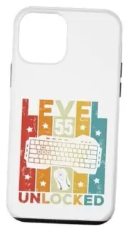 Level 55 Unlocked Gaming Keyboard 55th Birthday Men Women Case iPhone 12 mini