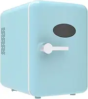 MegLob 4L Portable Refrigerator, Mini Cosmetic Medicine Insulin Freezer, 6 * 330Ml Cans Drink Cooler, Car Breast Milk Perfume Lipstick Travel Chiller,Blue