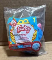 Mcdonalds Happy Meal Toy Furby Elephant Keychain Plush 2000 Sealed