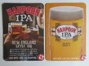 Beer Coaster: HARPOON Brewing Co New England Style IPA ~ Massachusetts & Vermont