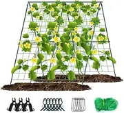Cucumber Trellis - A-Frame Plant Lattice, Foldable Cucumber Support Trellis | Durrable Yard Cucumber Growing Frame, Cucumber Vine Fence for Outdoor Plant Fruit Flowers Vegetables (48 X 48 Inch)