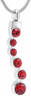 BIAIHQIE Stainless Steel Crystal Cremation Pendant Memorial Necklace Ashes Holder Urn Keepsake Jewelry