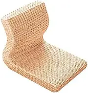 Generic Handmade Japanese Floor Legless Chair Sitting Room Furniture Asian Traditional Tatami Zaisu Backrest Chair for Balcony Bay (Made from Straw), Natural, TA41A