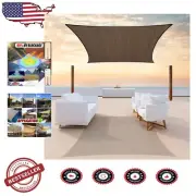 TAPR1216 Custom Brown Sun Shade Sail Canopy - UV Block 9' X 10' Rectangle
