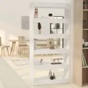 NNEVL Book Cabinet/Room Divider High Gloss White 80x30x166 cm Engineered Wood