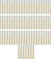100 Pcs Probe Pins Tapered Head Type P156E Test Probe Pogo Pin Electronic Component Test Accessory Small Stable Performance Durable Spring Loaded Pins for PCB Testing Brass