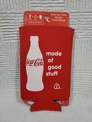 1 Large Coca-Cola Classic Can Insulator - Made of Good Stuff Cans Bottles New!