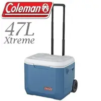 在飛比找樂天市場購物網優惠-【Coleman 美國 47L Xtreme冷冽藍拖輪冰箱 