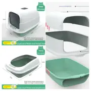 Green Fully And Semi Closed Spatter-proof Large Space Cat Litter Box Pet Toilet