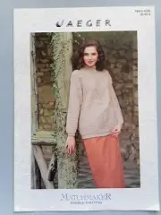 LADIES' CELTIC KNOT SWEATER, 76-102cm, 8ply - JAEGER Knitting Pattern 5035