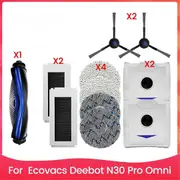 Accessories Kit for N30 Pro Omni Robot Vacuum Cleaner Main Side Brush Hepa Filter Mop Cloth Dust Bags