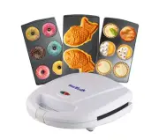 Mini-Donuts Maker, Mini-Pie and Quiche Maker, Taiyaki Maker – NEW 3 in 1 Thre...
