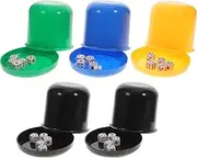 BESPORTBLE 5pcs Gaming Dice Dices dice Cup with Tray dice Toy dice Shaker Cup Creative dice Game dice Party Favors Playing dice dice Party dice Accessories d6 to Stack