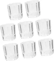 FOYTOKI 8 Pack Nail Art Cup Set Glass Cleaning Cup for Manicure Small Manicure Accessory