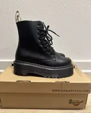 Dr Martens V Jadon II Mono Black Platform Boots Size 4 US M 5 US L Docs NIB Doc