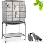 135CM Large Bird Cage Parrot Cage Large Aviary Parrot Budgie Wheels w/Brake