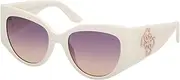 [GUESS] GU00202 21Z Shiny White 54/19/135 Women's Sunglasses, 21z Shiny White, 54/19/135