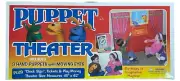NOS Puppet Theater Vision Toys 45" x 42" Hand Puppets Tickets Play Money Clock