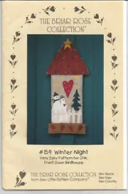 Winter Night Quilted Wall Hanging 21" Snowmen Applique Sew Little Pattern Co.