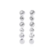 [Jean Paul Gaultier] Jean Paul Gaultier-Silver Long Diamond Brass Earrings-Donna OS OS