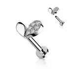 Piercing Ear Labret Heart Grow Rhinestone