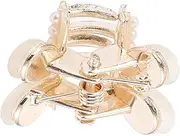 VINTORKY Hair Accessories Women's Small Pearl Clip Claw Curler Bangs Barrettes for Elastics Para Hair Bow Hair Clips with Rhinestones Hair Band Glitter Stickers Beads Gold Jewelry Pin Metal