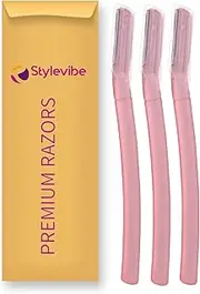 RIXTEC Facial Razor for Women | SEALED PACK | Instant & Pain Free Hair Removal | Eyebrows, Upper Lip, Forehead, Peach Fuzz, Chin, Sideburns (Pack of 3)