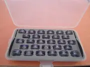 Box Of 28 Clear Concave Bobbin Husqvarna Viking 945,950,960,940&Needle Threader