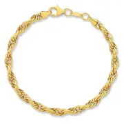9kt Yellow Gold Silver Infused Belcher Bracelet