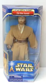 STAR WARS ATTACK OF THE CLONES - OBI WAN KENOBI 12" ACTION FIGURE SEALED