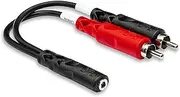 Hosa Stereo Breakout Cable with 3.5 mm TRSF to Dual RCA Connector