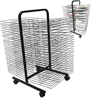 Art Drying Rack,Classroom Drying Rack,Metal Art Work Storage Display Rack,(50 Tiers)easel Space Saving Rack for Storage and Display in Art Classrooms, Offices and Homes