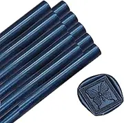 Ychostamp Wax Stick – 10PCS Sealing Waxes, Glue Gun Sticks, Hot Melt Adhesive for Seal Stamp, Invitations, Envelope Seals (Blue Seal Wax Ⅱ)