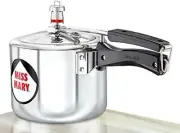 Hawkins Miss Mary 3 L Pressure Cooker Made of Aluminium (Leak-proof )-Silver