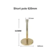 Stanchions GOLD Queue Crowd Barriers System Short 62cm