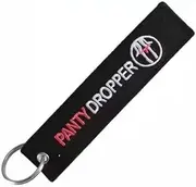 Panty Dropper 1Pcs Embroidery keychain Key Ring Lanyard Accessories, Double Sided Motorcycles Car Key Tags for Scooters Men and Women 1.2x5.1 inch