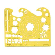 Drafting Tools Landscpae Template for Flagstones Wire Fence Tree Hedge Draft Stencils
