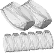 8Pcs Professional Mosquito Hat Nets Portable Fishing Head Nets for Outdoor Activities Unisex Design with Air Permeability and Full Neck Protection Grey Mosquito Netting Hats