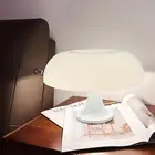 Orange Bedside Lamp for Bedroom Nightstand, Retro Mushroom Table Lamp with 3 Lig