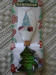 The Bakeshop HEDGEHOG TREE & PRESENT Large Spatula & TREE COOKIE CUTTER new