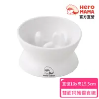 在飛比找momo購物網優惠-【HeroMama】雙面呵護慢食碗(寵物碗 護頸碗 狗碗 貓