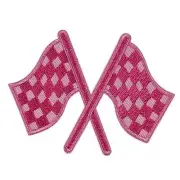 Pink Racing Flags - Embroidered Patch