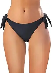 [Holipick] Bikini Bottoms for Women String Bathing Suit Bottom with Moderate Coverage Low Waist Swim Bottom