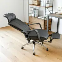 在飛比找momo購物網優惠-【完美主義】博斯伸縮腳靠皮革電腦椅/主管椅/辦公椅/書桌椅