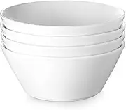 58.5 OZ Large Salad Bowls Set of 4 - Ceramic Serving Bowls for Salad, Mixed Fruit, Pasta, Oatmeal, Snacks - White Bowls for Restaurant, Party, Daily Use, Wedding - Dishwasher & Microwave Safe