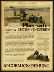 1930 International Harvester Co. New Metal Sign: #8 McCormick Deering Thresher