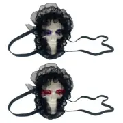 Steampunk Skeleton Eye Mask Lace Single Blindfold Eye Patch Costume Props
